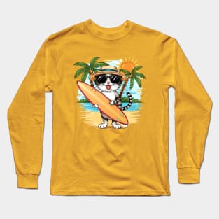 Mi cat is Surfing Long Sleeve T-Shirt